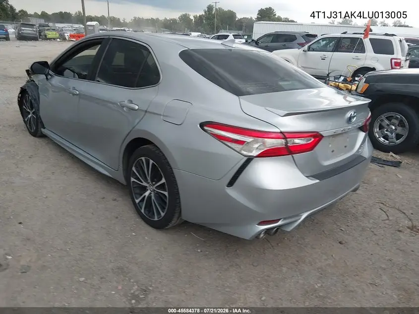 2020 Toyota Camry Se Hybrid VIN: 4T1J31AK4LU013005 Lot: 45584378