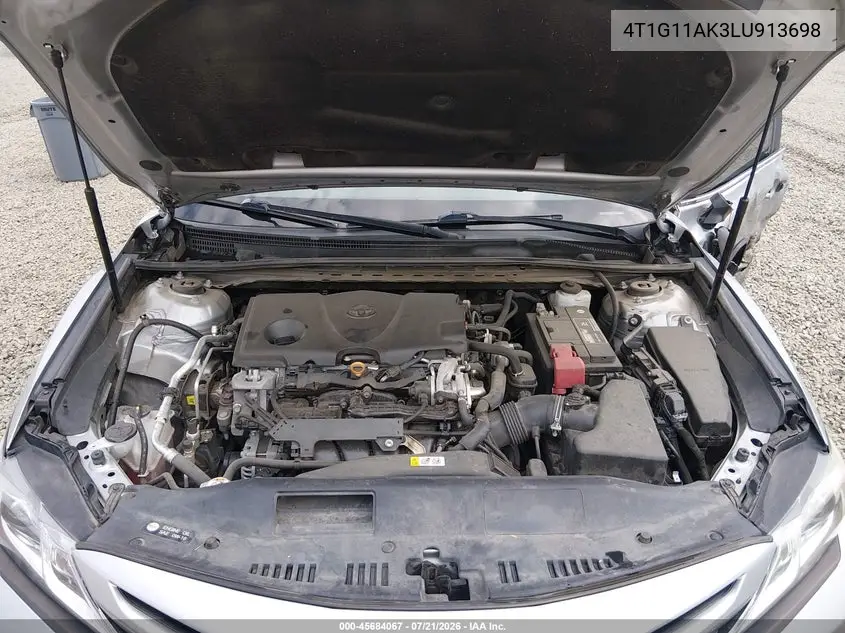 2020 Toyota Camry Se VIN: 4T1G11AK3LU913698 Lot: 45684067