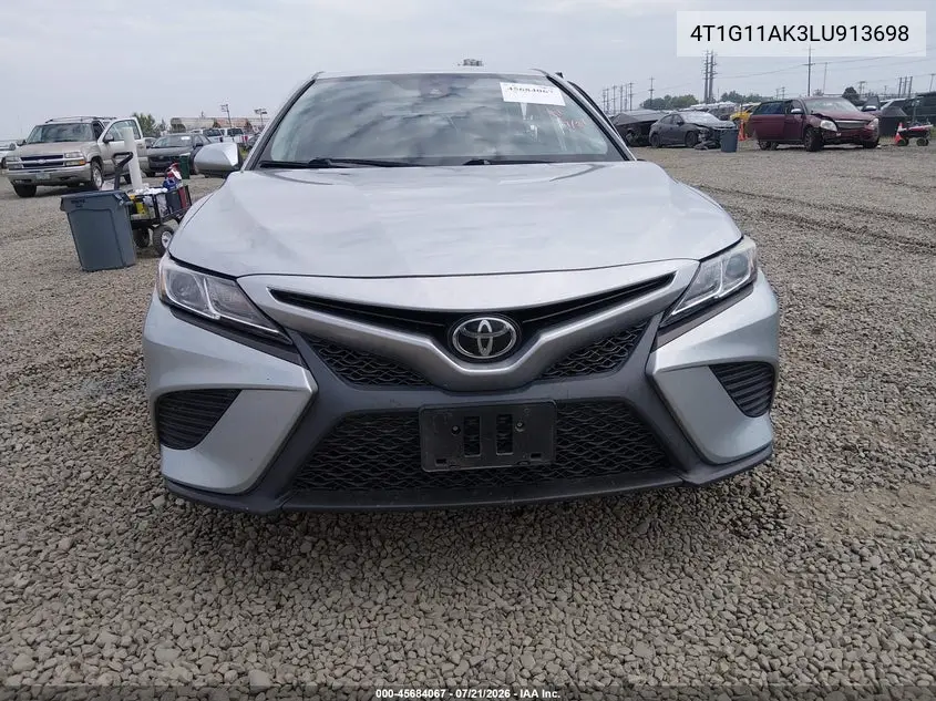 2020 Toyota Camry Se VIN: 4T1G11AK3LU913698 Lot: 45684067