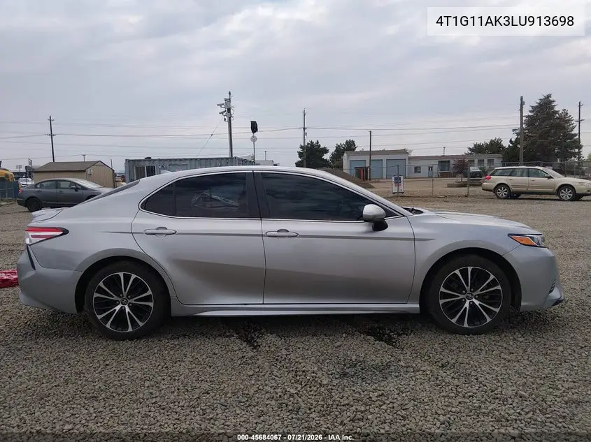 2020 Toyota Camry Se VIN: 4T1G11AK3LU913698 Lot: 45684067