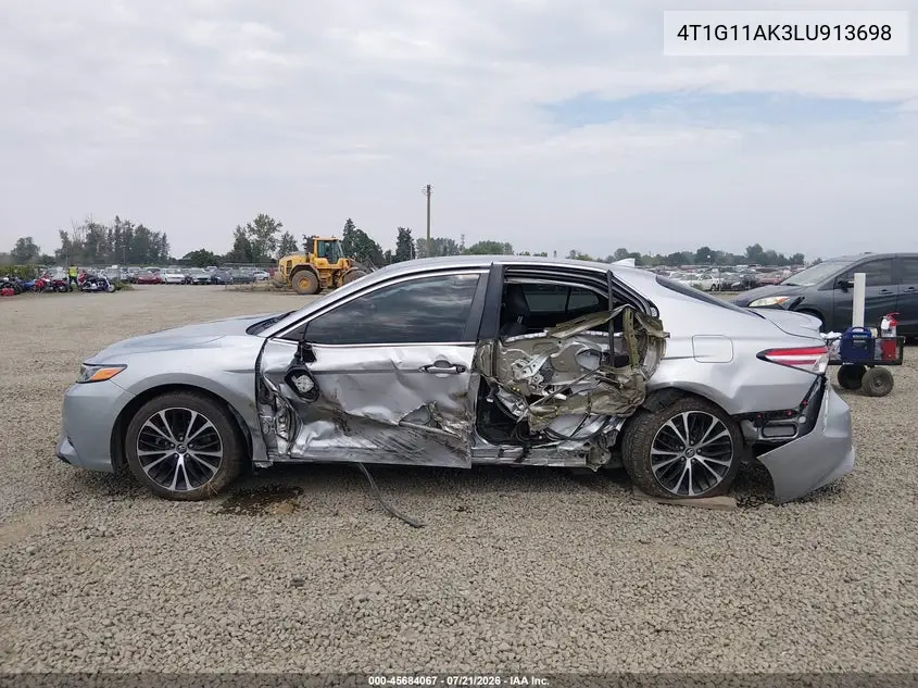 2020 Toyota Camry Se VIN: 4T1G11AK3LU913698 Lot: 45684067
