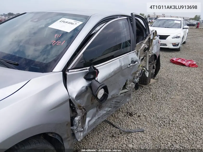2020 Toyota Camry Se VIN: 4T1G11AK3LU913698 Lot: 45684067