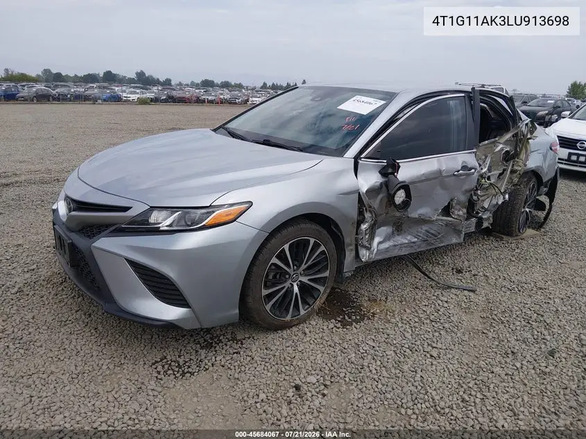 2020 Toyota Camry Se VIN: 4T1G11AK3LU913698 Lot: 45684067