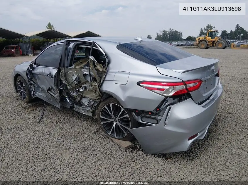 2020 Toyota Camry Se VIN: 4T1G11AK3LU913698 Lot: 45684067