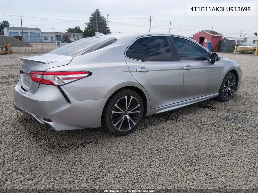 2020 Toyota Camry Se VIN: 4T1G11AK3LU913698 Lot: 45684067
