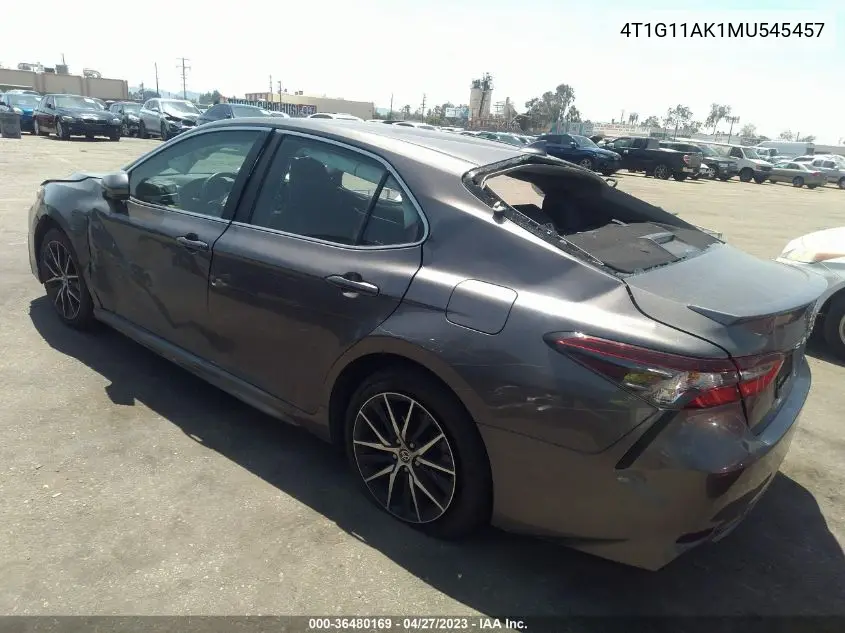 4T1G11AK1MU545457 2021 Toyota Camry Se
