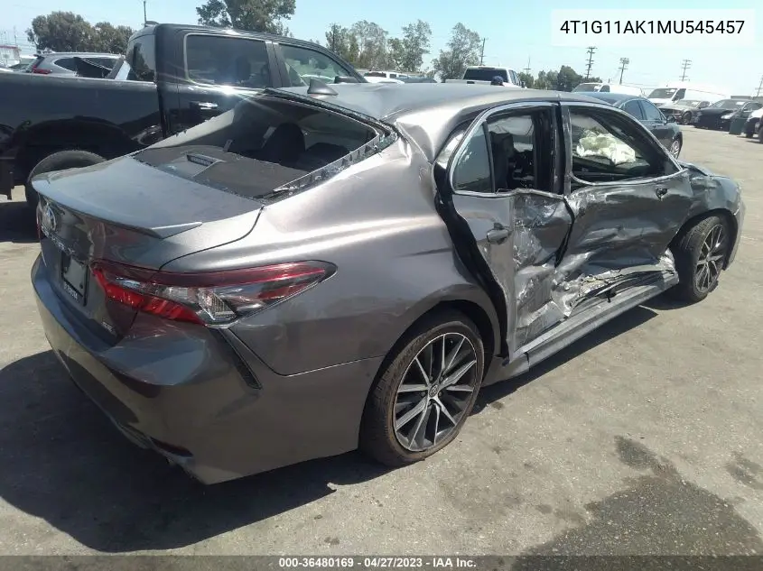 4T1G11AK1MU545457 2021 Toyota Camry Se