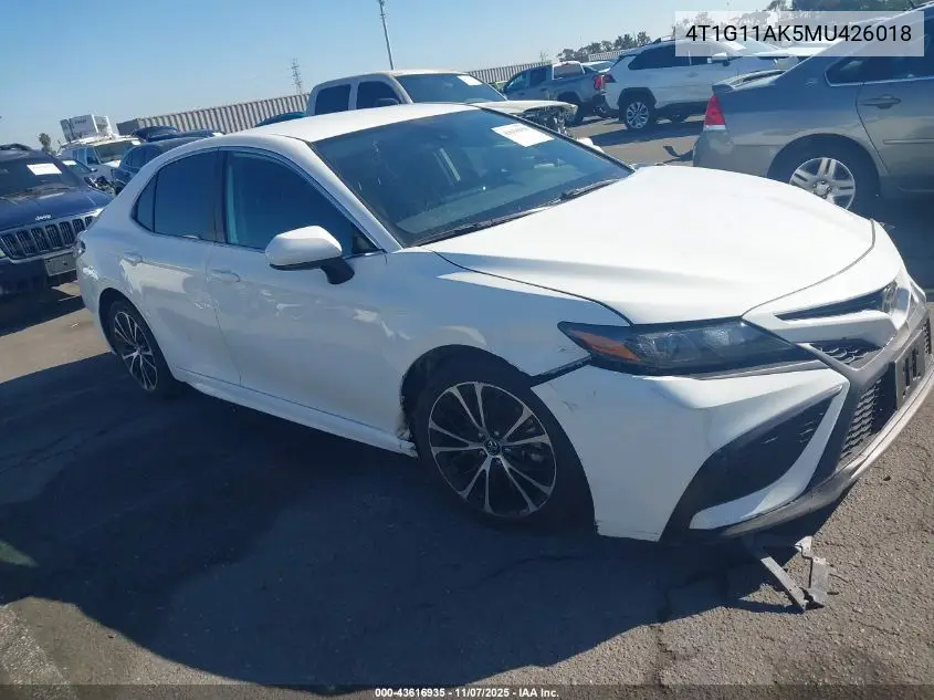 4T1G11AK5MU426018 2021 Toyota Camry Se