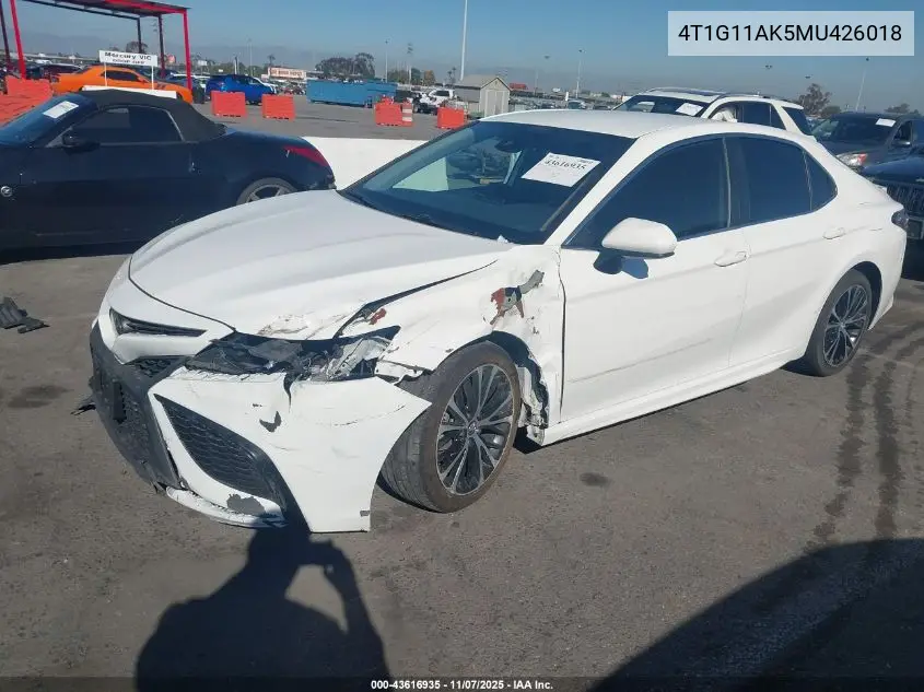 4T1G11AK5MU426018 2021 Toyota Camry Se
