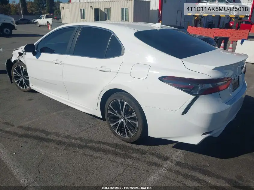 4T1G11AK5MU426018 2021 Toyota Camry Se