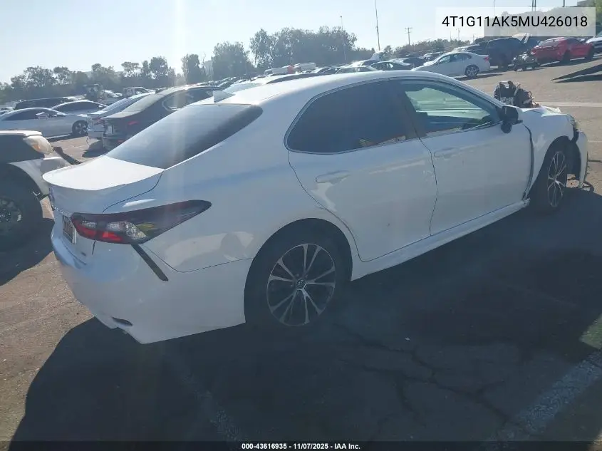 4T1G11AK5MU426018 2021 Toyota Camry Se