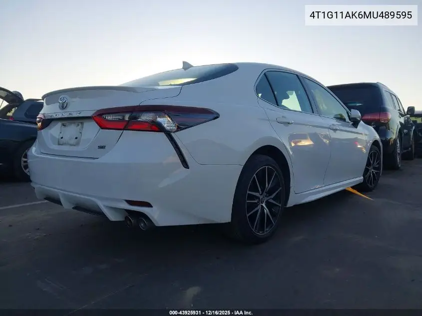 4T1G11AK6MU489595 2021 Toyota Camry Se