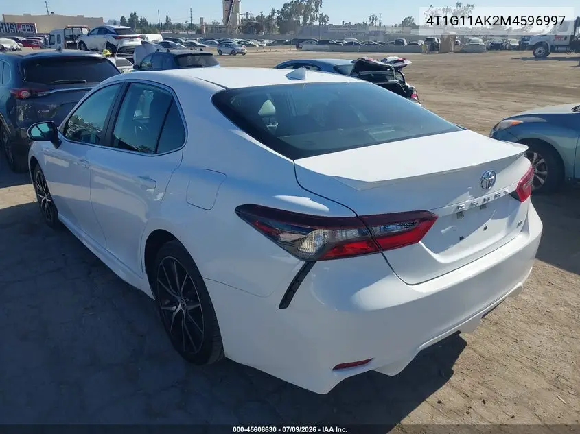 4T1G11AK2MU596997 2021 Toyota Camry Se