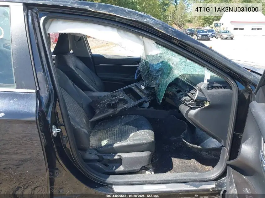 4T1G11AK3NU031000 2022 Toyota Camry Se