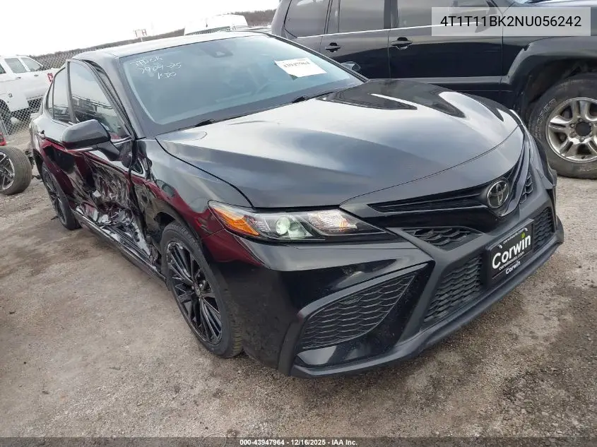 4T1T11BK2NU056242 2022 Toyota Camry Se Nightshade Special Awd