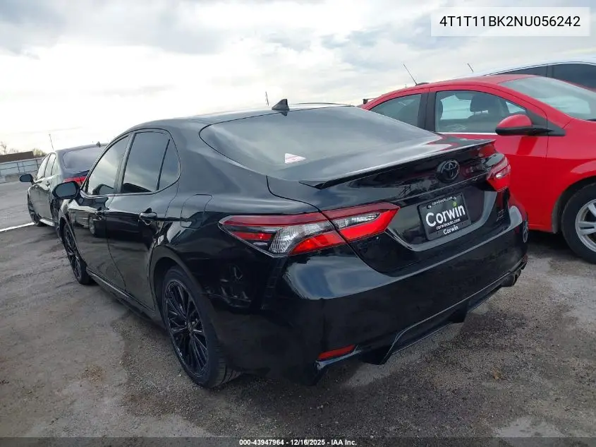 4T1T11BK2NU056242 2022 Toyota Camry Se Nightshade Special Awd