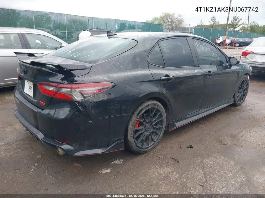 4T1KZ1AK3NU067742 2022 Toyota Camry Trd