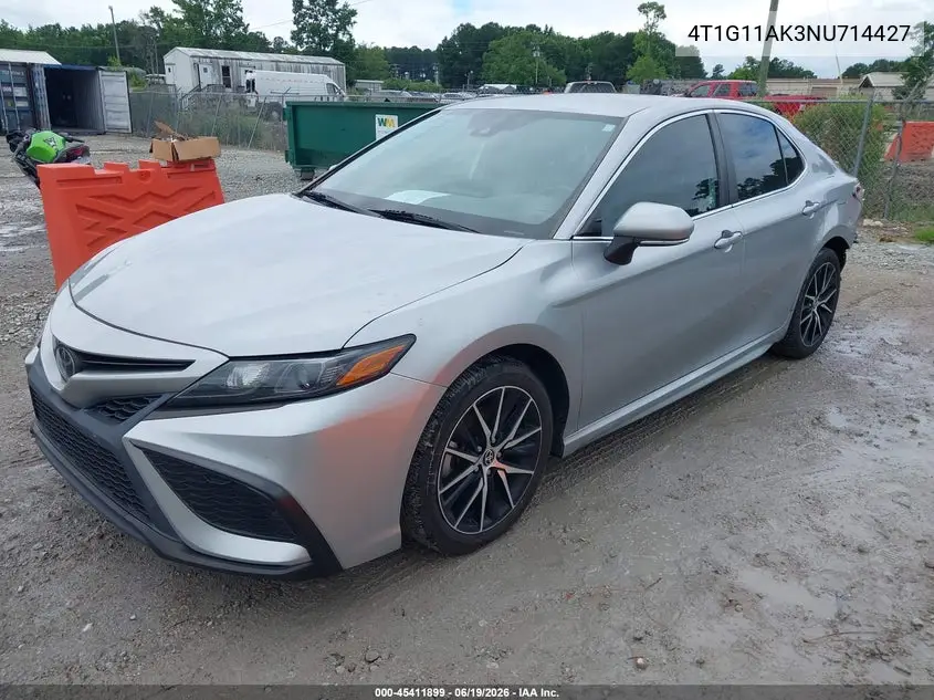 2022 Toyota Camry Se VIN: 4T1G11AK3NU714427 Lot: 45411899