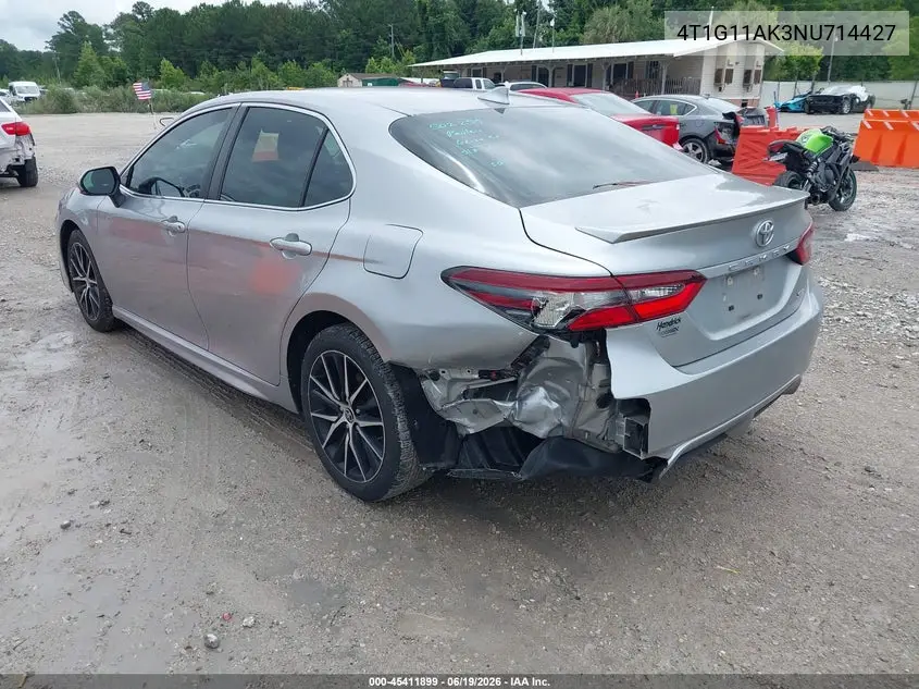 2022 Toyota Camry Se VIN: 4T1G11AK3NU714427 Lot: 45411899