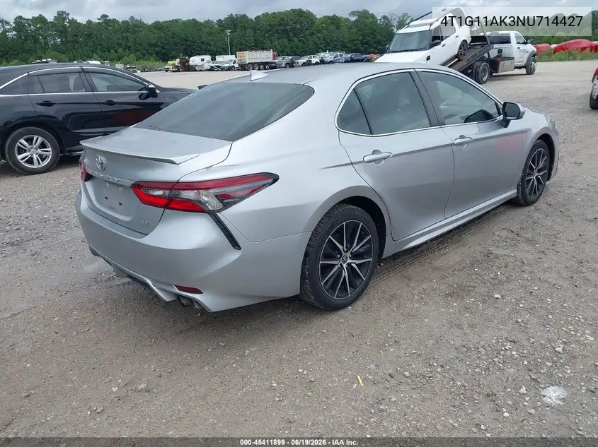 2022 Toyota Camry Se VIN: 4T1G11AK3NU714427 Lot: 45411899