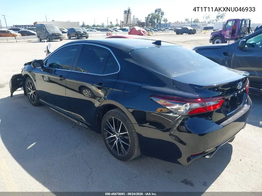 2022 Toyota Camry Se VIN: 4T1T11AKXNU046933 Lot: 45470093