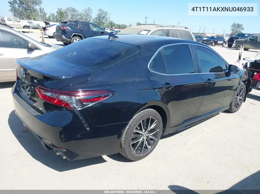 2022 Toyota Camry Se VIN: 4T1T11AKXNU046933 Lot: 45470093