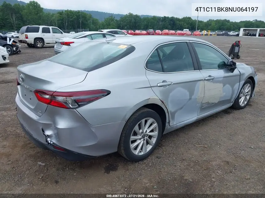 2022 Toyota Camry Le Awd VIN: 4T1C11BK8NU064197 Lot: 45673372