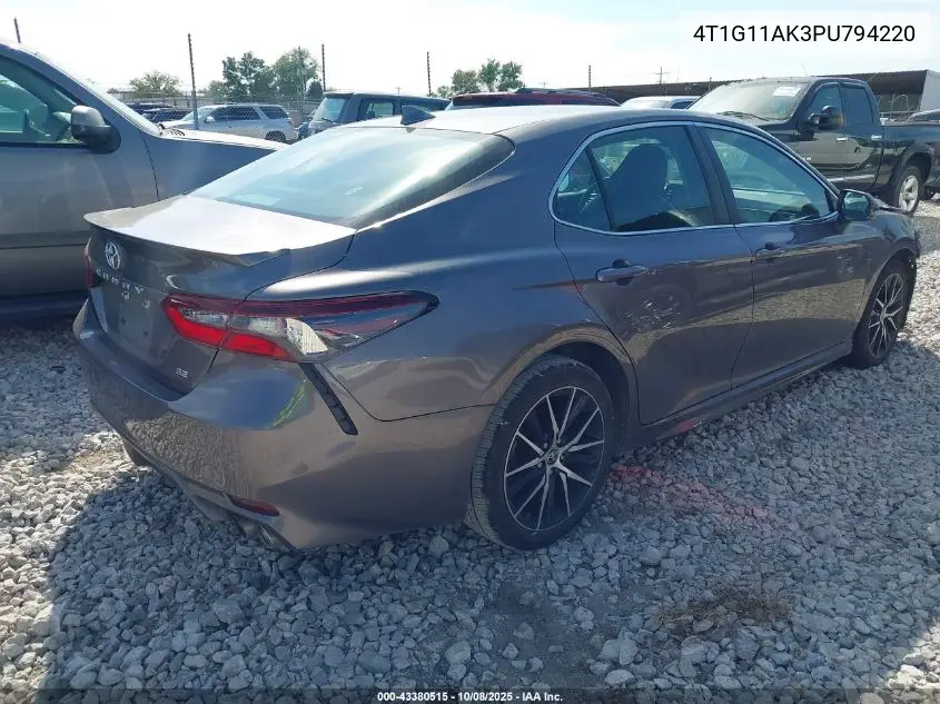 4T1G11AK3PU794220 2023 Toyota Camry Se