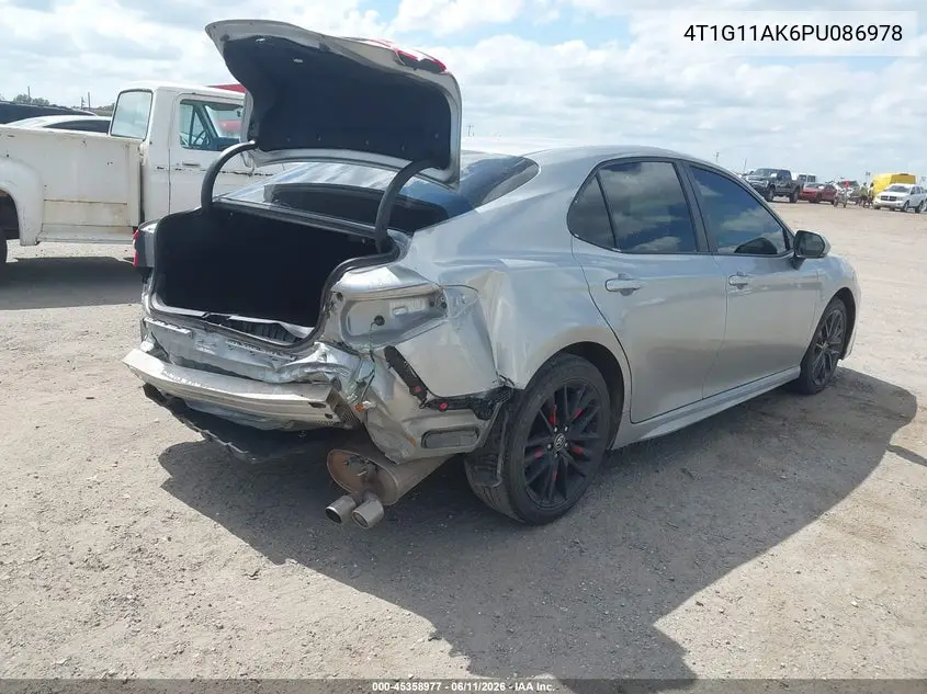 2023 Toyota Camry Se VIN: 4T1G11AK6PU086978 Lot: 45358977