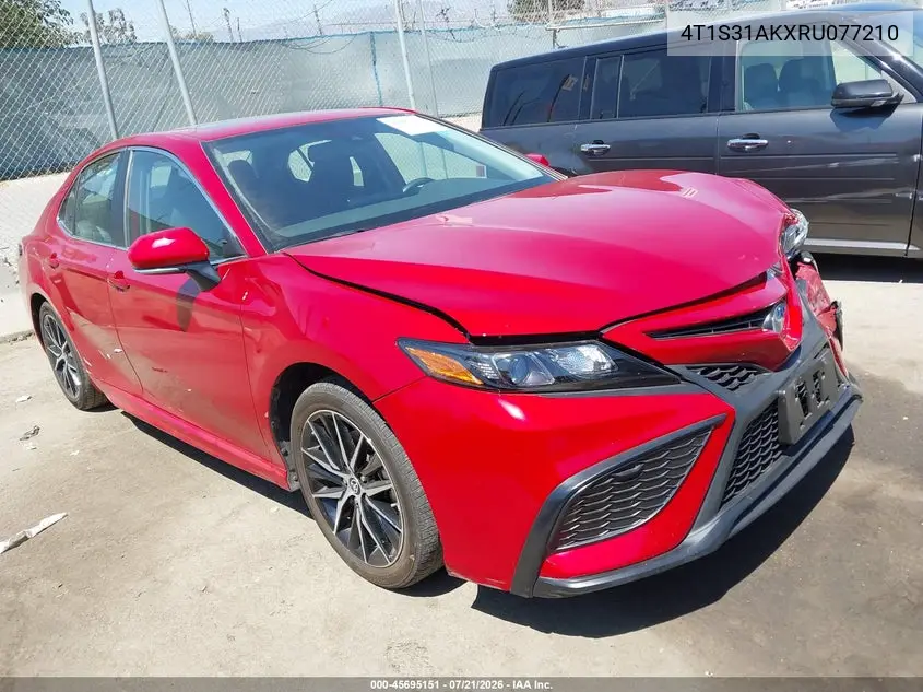 2024 Toyota Camry Hybrid Se VIN: 4T1S31AKXRU077210 Lot: 45695151