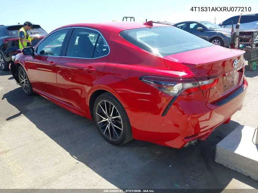2024 Toyota Camry Hybrid Se VIN: 4T1S31AKXRU077210 Lot: 45695151