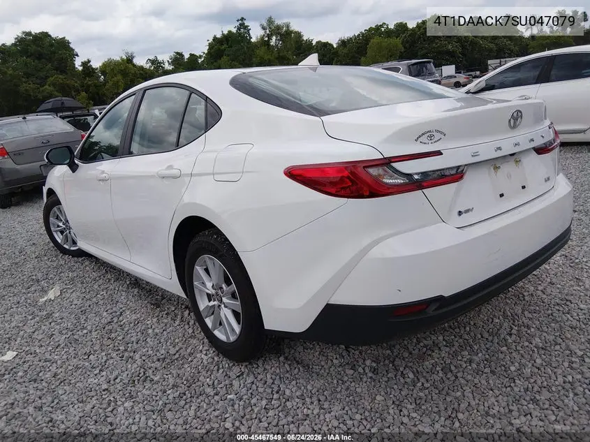 2025 Toyota Camry Le VIN: 4T1DAACK7SU047079 Lot: 45467549