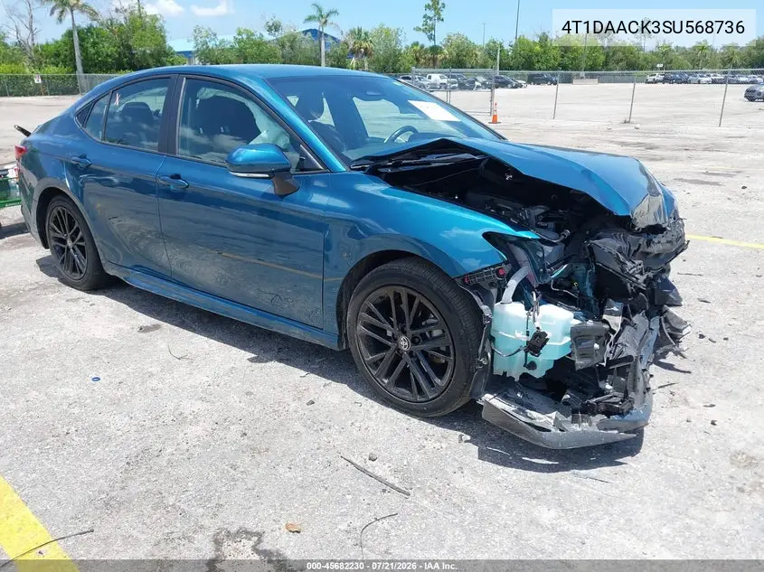 2025 Toyota Camry Se VIN: 4T1DAACK3SU568736 Lot: 45682230