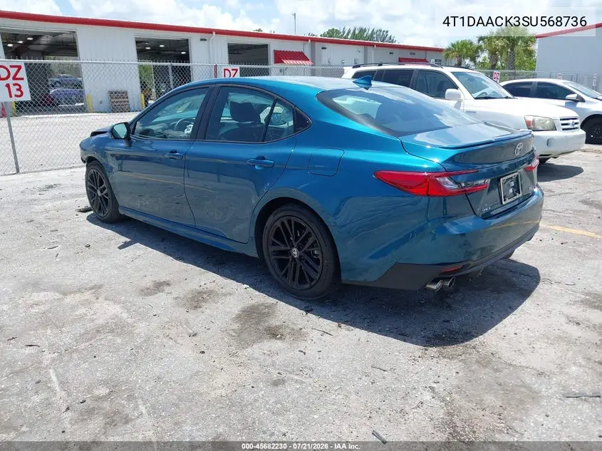 2025 Toyota Camry Se VIN: 4T1DAACK3SU568736 Lot: 45682230