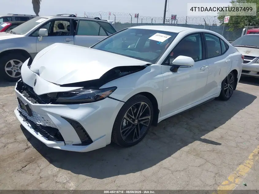 2026 Toyota Camry Xse VIN: 4T1DAACKXTU287499 Lot: 45318718