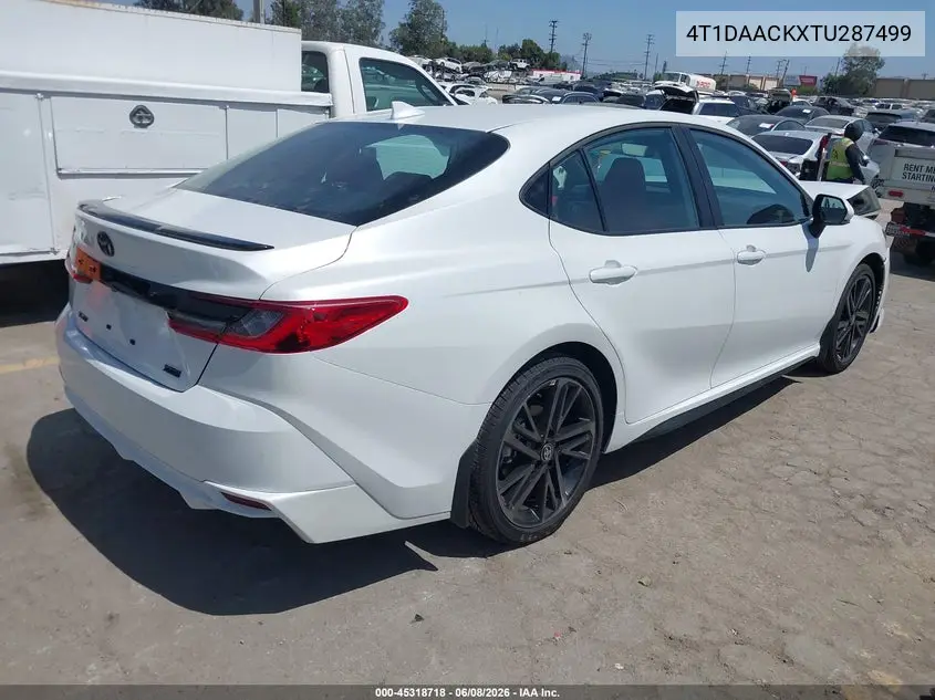 2026 Toyota Camry Xse VIN: 4T1DAACKXTU287499 Lot: 45318718
