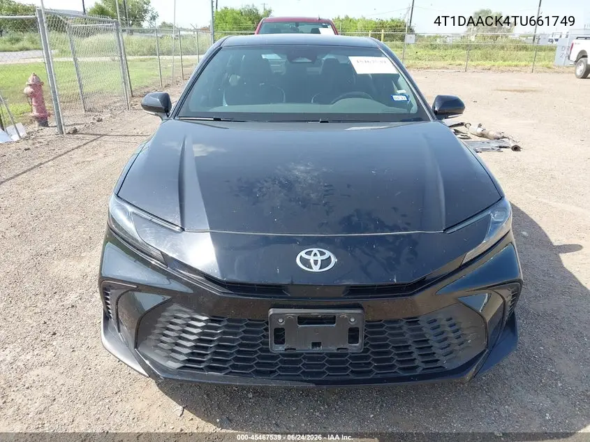 2026 Toyota Camry Se VIN: 4T1DAACK4TU661749 Lot: 45467539