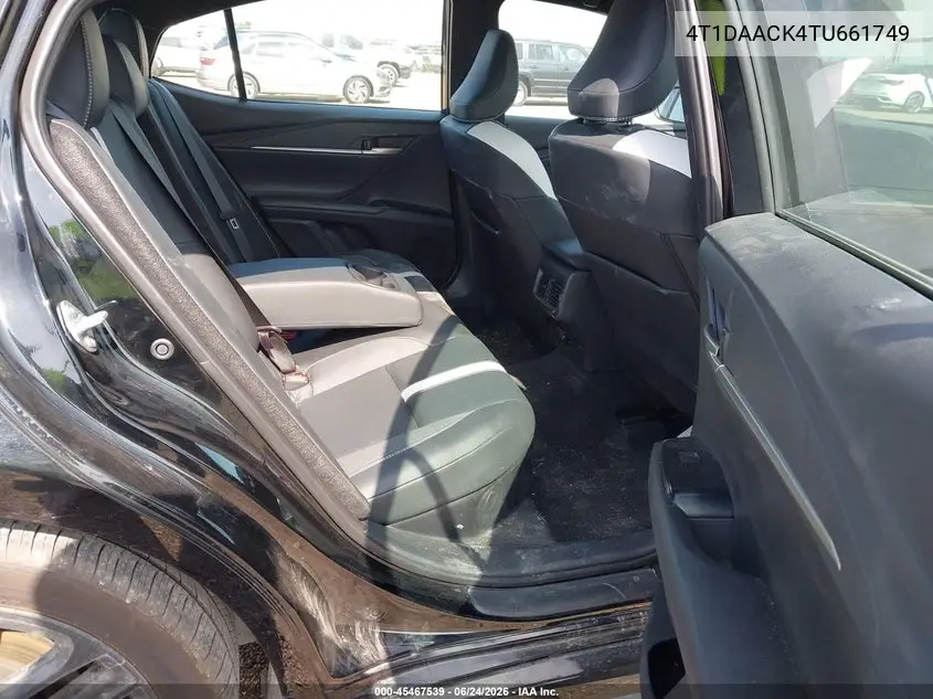 2026 Toyota Camry Se VIN: 4T1DAACK4TU661749 Lot: 45467539