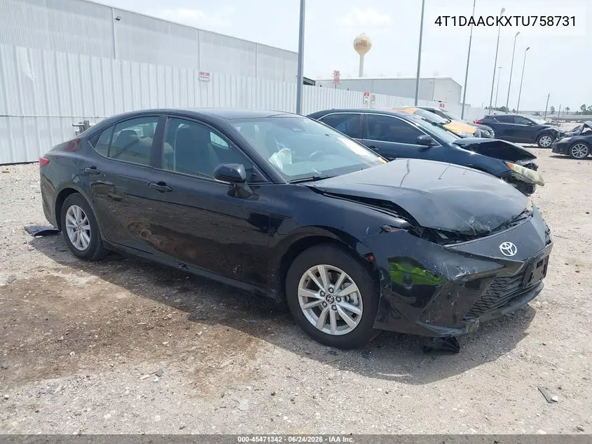 2026 Toyota Camry Le VIN: 4T1DAACKXTU758731 Lot: 45471342