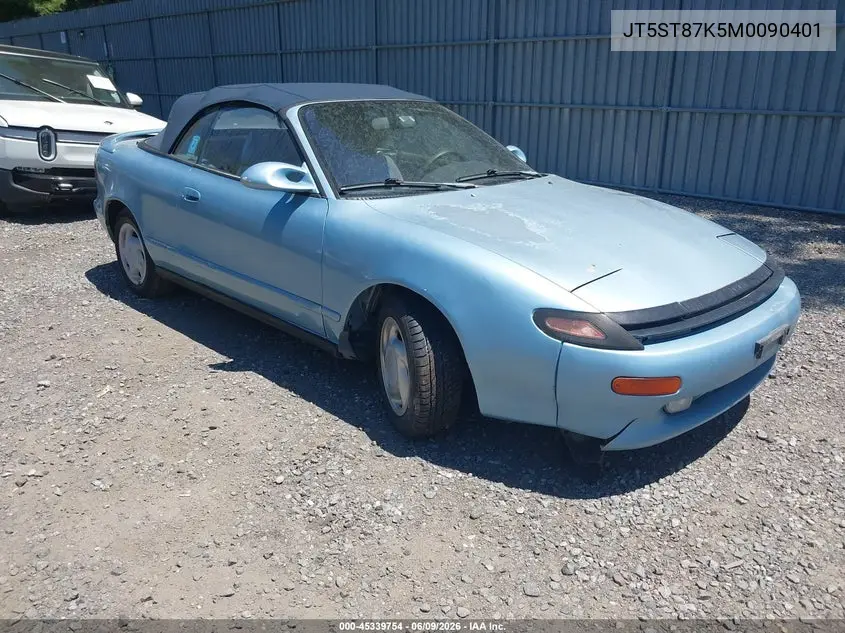 1991 Toyota Celica Gt VIN: JT5ST87K5M0090401 Lot: 45339754