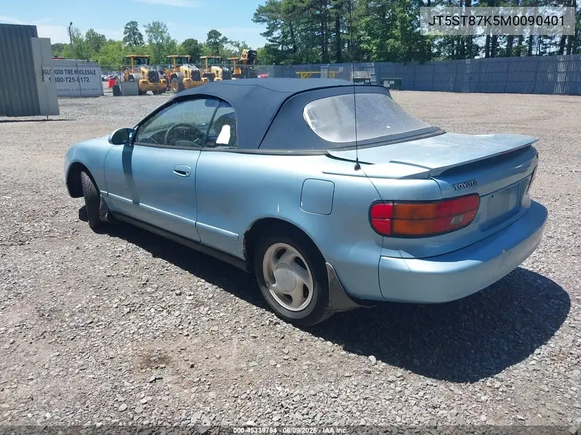 1991 Toyota Celica Gt VIN: JT5ST87K5M0090401 Lot: 45339754
