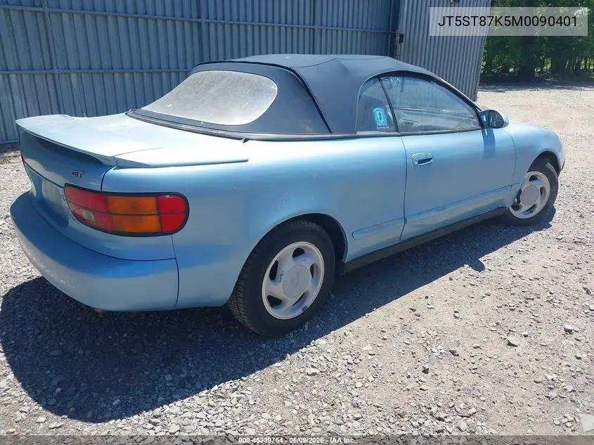 1991 Toyota Celica Gt VIN: JT5ST87K5M0090401 Lot: 45339754