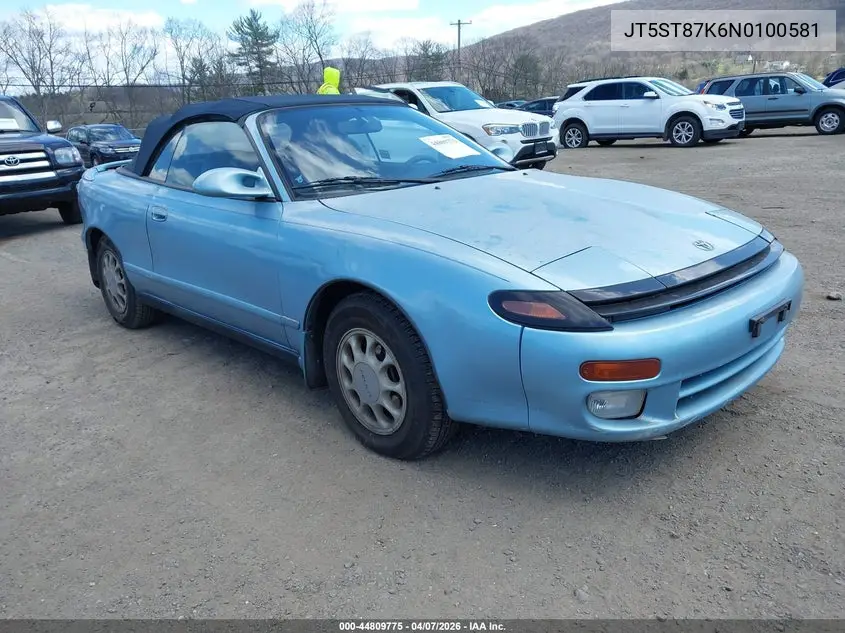 1992 Toyota Celica Gt VIN: JT5ST87K6N0100581 Lot: 44809775