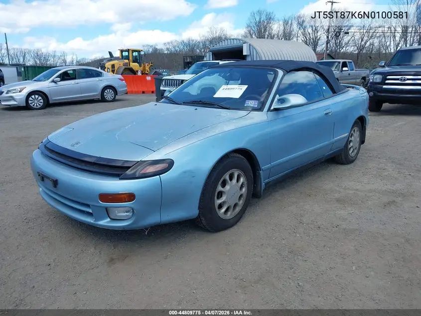 1992 Toyota Celica Gt VIN: JT5ST87K6N0100581 Lot: 44809775