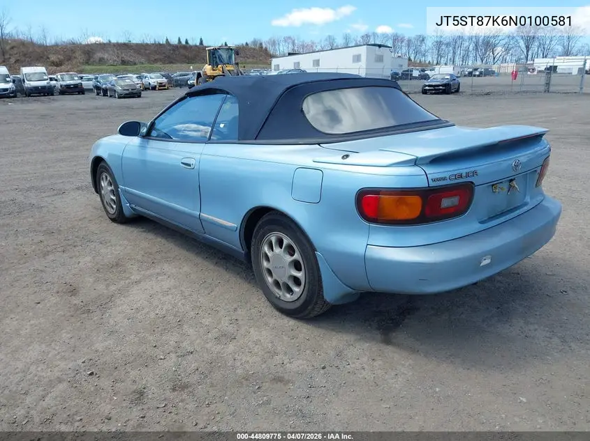 1992 Toyota Celica Gt VIN: JT5ST87K6N0100581 Lot: 44809775