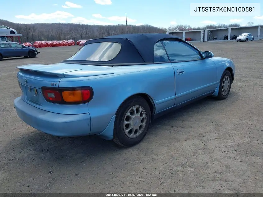 1992 Toyota Celica Gt VIN: JT5ST87K6N0100581 Lot: 44809775