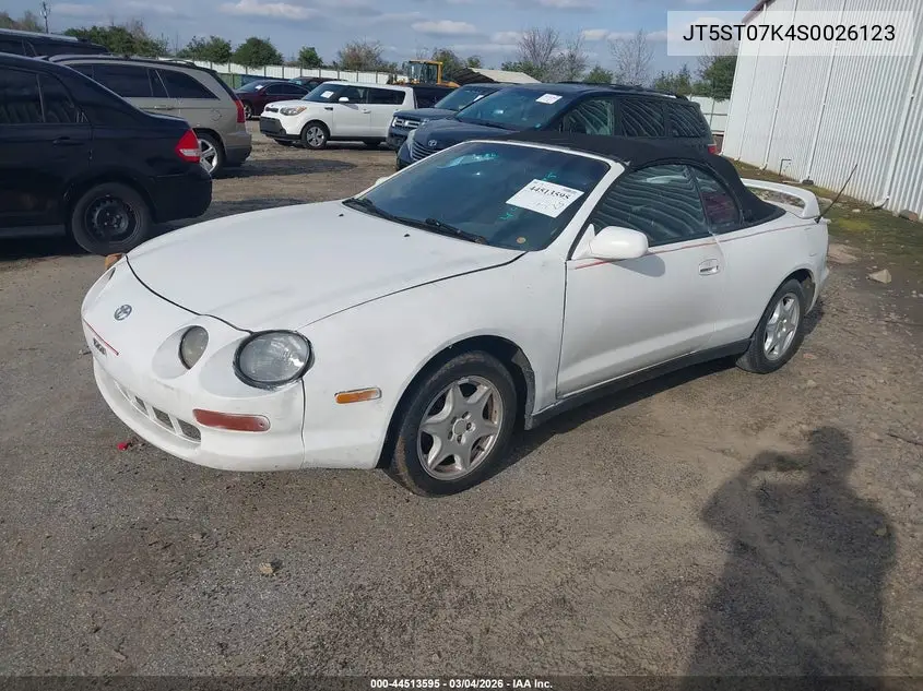 1995 Toyota Celica Gt VIN: JT5ST07K4S0026123 Lot: 44513595