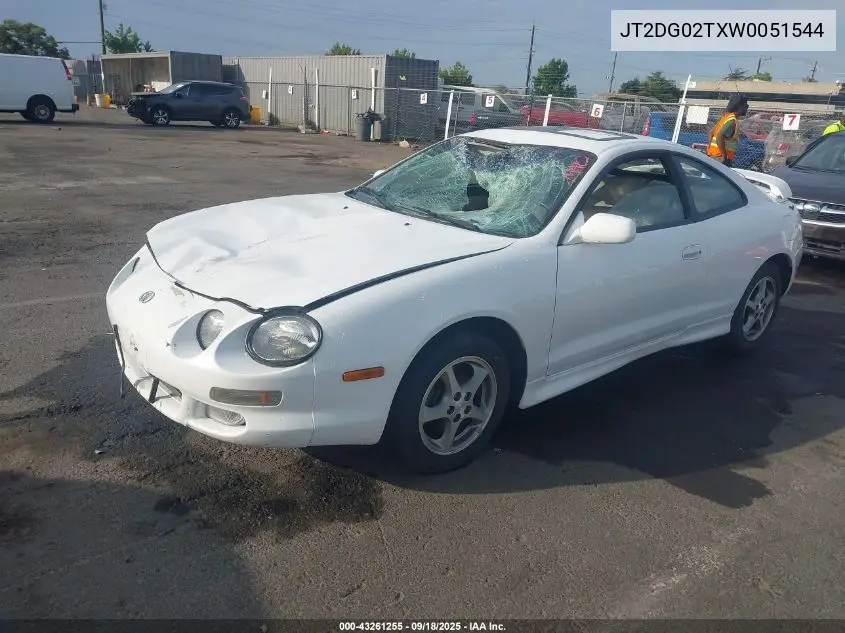 1998 Toyota Celica Gt VIN: JT2DG02TXW0051544 Lot: 43261255