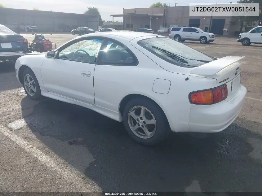 1998 Toyota Celica Gt VIN: JT2DG02TXW0051544 Lot: 43261255