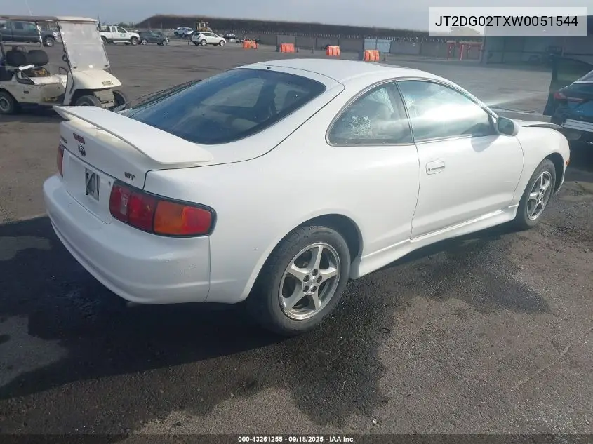 1998 Toyota Celica Gt VIN: JT2DG02TXW0051544 Lot: 43261255